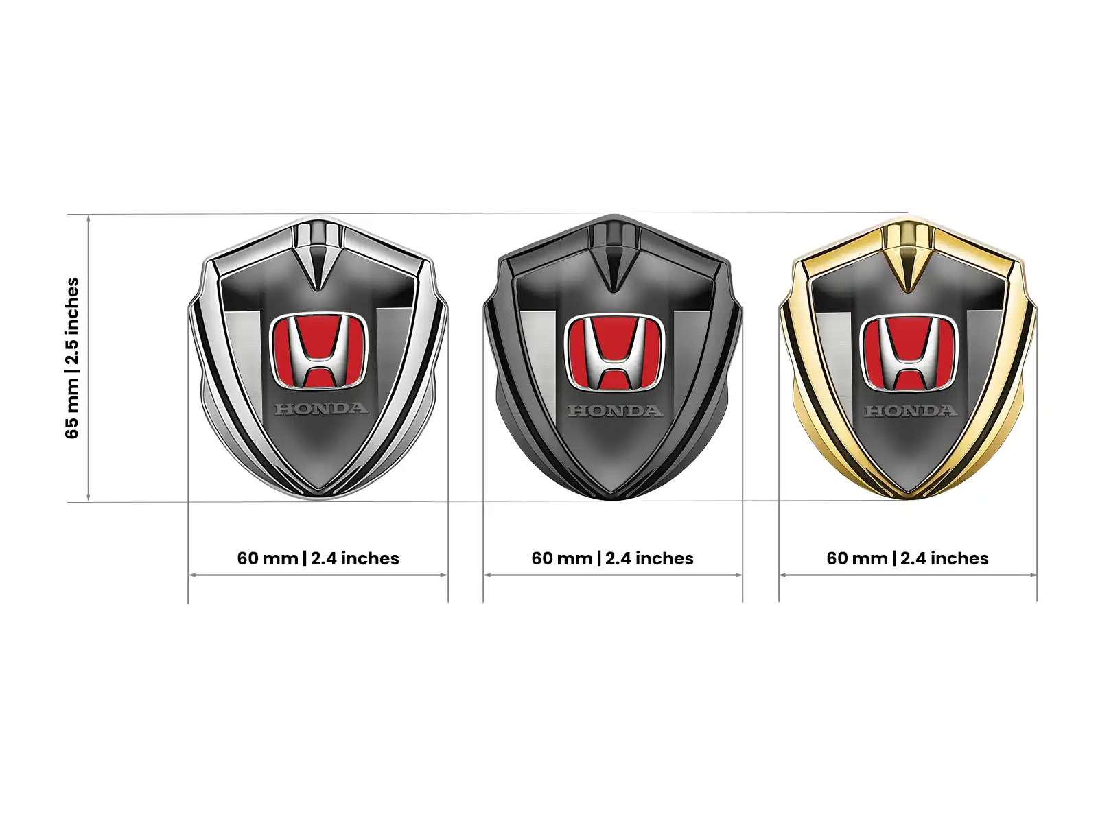 Honda 3D Silikon Abzeichen Minimal Stil Universell 3D